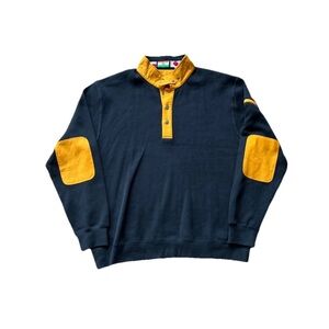 Orvis Men's Blue Sailing Pullover Rugby Sweater Size XL